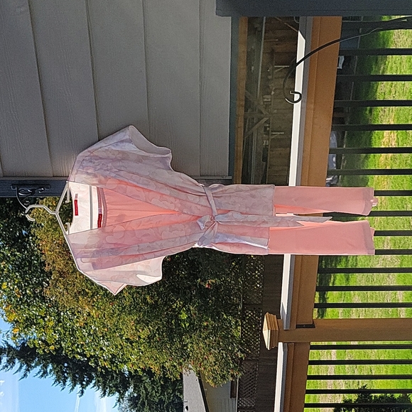 Halston III Pink Floral Pajama Set Vintage Size L - Picture 2 of 16